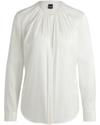 BOSS - Longsleeve Blouse - Lyst