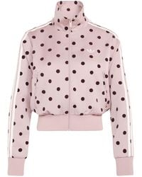 adidas Originals - Polka Dot Zip-Up Cropped Jacket - Lyst