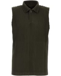 Homme Plissé Issey Miyake - Homme Plissé Issey Miyake Monthly Colors July Sleeveless Pleated Polo Shirt - Lyst