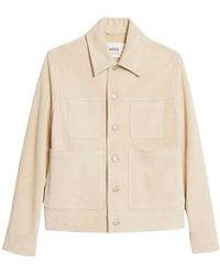 Ami Paris - Suede Buttoned Shirt Jacket - Lyst