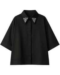 Pinko - Embroidered-Collar Shirt - Lyst