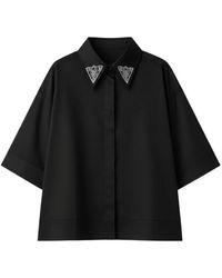 Pinko - Embroidered-Collar Shirt - Lyst