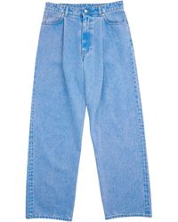 Marni - Logo Patch Pleat Jeans - Lyst