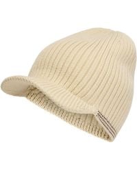 Y-3 - Ribbed Knit Visor Beanie Hat - Lyst