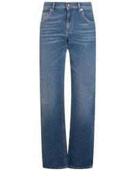 Blumarine - Straight-Leg Distressed Jeans - Lyst