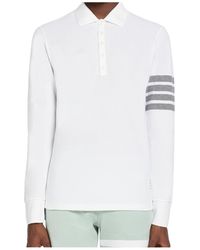 Thom Browne - Bar Long-Sleeve Polo Shirt - Lyst