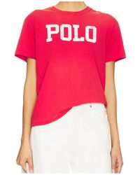 Polo Ralph Lauren - Logo Printed Jersey Crewneck T-Shirt - Lyst