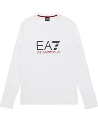 EA7 - Logo T-Shirt With Round Neck - Lyst