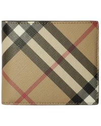 Burberry - Vintage Check-Pattern Bi-Fold Wallet - Lyst