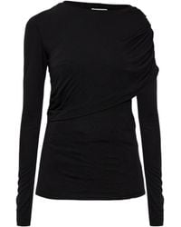 Isabel Marant - Isabel Marant Étoile Dressi Draped Long-Sleeved Top - Lyst