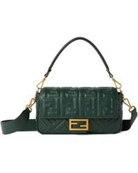 Fendi - Baguette Ff Embossed Shoulder Bag - Lyst