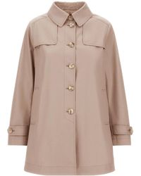 Herno - Single-Breasted A-Line Coat - Lyst