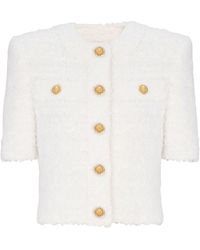 Balmain - Crewneck Knitted Cardigan - Lyst