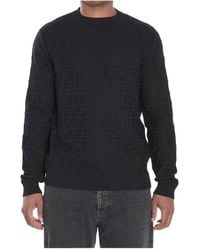 Fendi - Ff Monogram Crewneck Knitted Jumper - Lyst