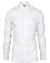 Barba Napoli - Long-Sleeve Linen Shirt - Lyst
