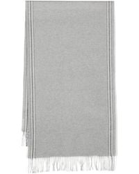 Brunello Cucinelli - Striped Fringed Scarf - Lyst