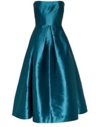 Alex Perry - Strapless Faille Midi Dress - Lyst