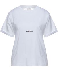 Saint Laurent - Solid Basic T-Shirts - Lyst