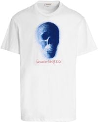 McQueen - Graphic Printed Crewneck T-Shirt - Lyst