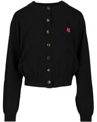 KENZO - 'Boke Flower' Embroidered Cardigan - Lyst