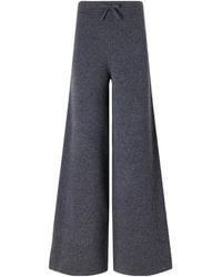 Yves Salomon - Drawstring Wool-Blend Wide-Leg Pants - Lyst