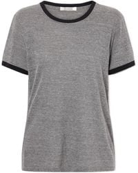 Nili Lotan - Contrast Trim Crew Neck Short-Sleeve T-Shirt - Lyst