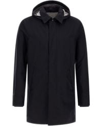 Herno - Hooded Concealed-Fastening Raincoat - Lyst