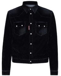DSquared² - 'Flocked Cord' Velvet Jacket - Lyst