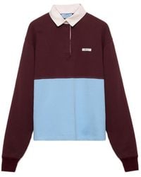 Prada - Cotton Long Sleeve Polo Shirt - Lyst