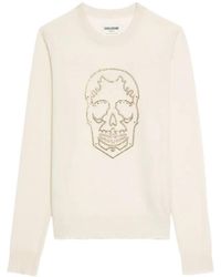 Zadig & Voltaire - Skull-Embellished Cashmere Sweater - Lyst