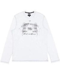 Armani Jeans - Logo Details Long-Sleeved T-Shirt - Lyst