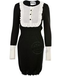 Moschino - Round Neck Long-Sleeved Dress - Lyst