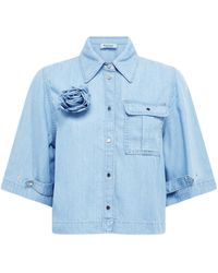 Blugirl Blumarine - Collared Short-Sleeved Shirt - Lyst