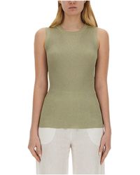 Fabiana Filippi - Crewneck Ribbed Tank Top - Lyst