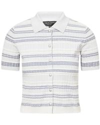 Rag & Bone - Striped Short-Sleeve Cardigan - Lyst