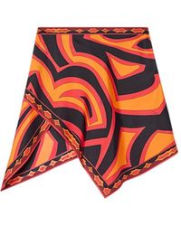PUCCI - Labirinto-Print Silk Scarf Skirt - Lyst