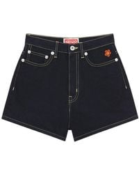 KENZO - Logo-Patch Shorts - Lyst