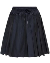 Moncler - Pleated Drawstring Skirt - Lyst