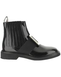 Roger Vivier - Viv' Rangers Buckle Chelsea Boots - Lyst
