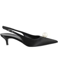 Magda Butrym - Magda Burtym Embellished Slingback Satin Pumps - Lyst