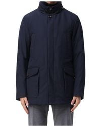Moorer - Long-Sleeved Stand-Up Collar Cotton Coat - Lyst