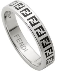 Fendi - Ff Slim Band Ring - Lyst