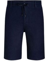 BOSS - Drawstring-Waist Bermuda Shorts - Lyst
