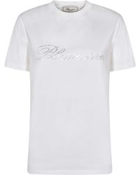 Blumarine - Logo-Embellished Crewneck T-Shirt - Lyst