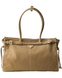 Prada - Bonnie Large Nubuck Leather Handbag - Lyst