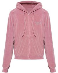 Moschino - Active Logo Embellished Zip-Up Sweatshirt - Lyst