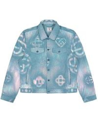 CASABLANCA - Monogram Long Sleeved Denim Jacket - Lyst
