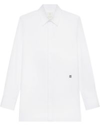 Givenchy - Logo Embroidered Long-Sleeved Shirt - Lyst