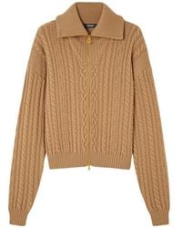 Versace - Zip-Up Knitted Cardigan - Lyst