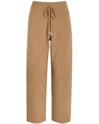 Moncler - Logo-Appliquéd Wool And Cashmere-Blend Sweatpants - Lyst